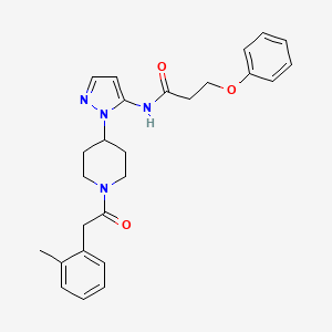 N-(1-{1-[(2-methylphenyl)acetyl]-4-piperidinyl}-1H-pyrazol-5-yl)-3-phenoxypropanamide