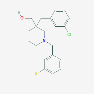 {3-(3-chlorobenzyl)-1-[3-(methylthio)benzyl]-3-piperidinyl}methanol