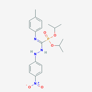 molecular formula C20H27N4O5P B377371 Diisopropyl 4-nitro(4-toluidino)benzohydrazonoylphosphonate 