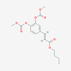 molecular formula C17H20O8 B377373 Butyl 3-{3,4-bis[(methoxycarbonyl)oxy]phenyl}acrylate CAS No. 1164556-10-8