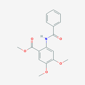molecular formula C17H17NO5 B377374 Methyl 2-benzamido-4,5-dimethoxybenzoate CAS No. 119192-91-5