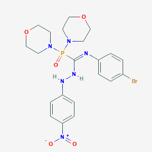 molecular formula C21H26BrN6O5P B377376 N-(4-bromophenyl)-N'-{4-nitrophenyl}di(4-morpholinyl)phosphinecarbohydrazonamide oxide 
