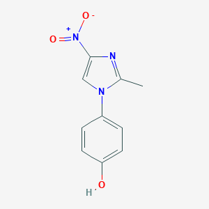 molecular formula C10H9N3O3 B377378 4-(2-methyl-4-nitro-1H-imidazol-1-yl)phenol 