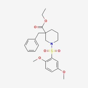 molecular formula C23H29NO6S B3773792 ethyl 3-benzyl-1-[(2,5-dimethoxyphenyl)sulfonyl]-3-piperidinecarboxylate 