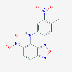 molecular formula C13H9N5O5 B377383 5-Nitro-4-{3-nitro-4-methylanilino}-2,1,3-benzoxadiazole 
