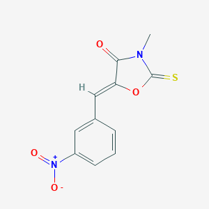 molecular formula C11H8N2O4S B377395 5-{3-Nitrobenzylidene}-3-methyl-2-thioxo-1,3-oxazolidin-4-one 