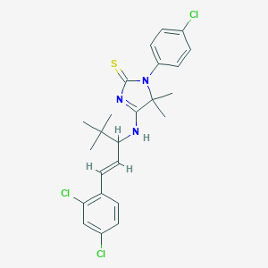 1-(4-chlorophenyl)-4-[[(E)-1-(2,4-dichlorophenyl)-4,4-dimethylpent-1-en-3-yl]amino]-5,5-dimethylimidazole-2-thione