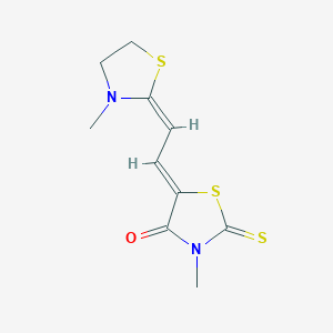 molecular formula C10H12N2OS3 B377400 3-Methyl-5-[2-(3-methyl-1,3-thiazolidin-2-ylidene)ethylidene]-2-thioxo-1,3-thiazolidin-4-one 