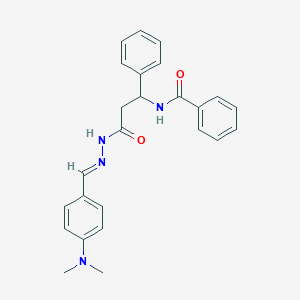 N-(3-{2-[4-(dimethylamino)benzylidene]hydrazino}-3-oxo-1-phenylpropyl)benzamide