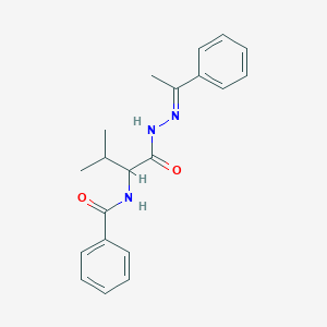 molecular formula C20H23N3O2 B377461 N-(2-methyl-1-{[2-(1-phenylethylidene)hydrazino]carbonyl}propyl)benzamide 