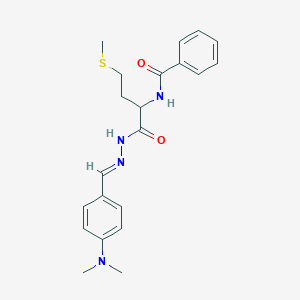 N-[1-({2-[4-(dimethylamino)benzylidene]hydrazino}carbonyl)-3-(methylsulfanyl)propyl]benzamide