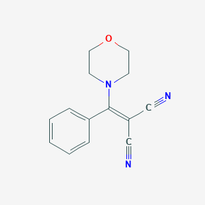 molecular formula C14H13N3O B377467 2-[4-Morpholinyl(phenyl)methylene]malononitrile 