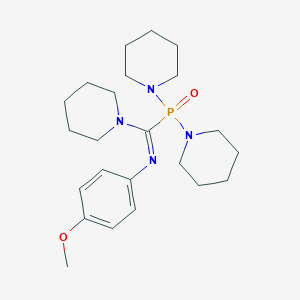 molecular formula C23H37N4O2P B377469 N-[[di(1-piperidinyl)phosphoryl](1-piperidinyl)methylene]-N-(4-methoxyphenyl)amine 