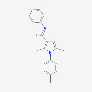 molecular formula C20H20N2 B377470 N-{[2,5-dimethyl-1-(4-methylphenyl)-1H-pyrrol-3-yl]methylene}-N-phenylamine 