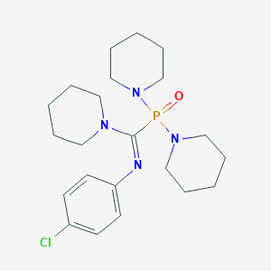 molecular formula C22H34ClN4OP B377472 N-(4-chlorophenyl)-N-[[di(1-piperidinyl)phosphoryl](1-piperidinyl)methylene]amine 