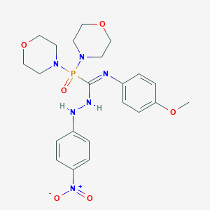 molecular formula C22H29N6O6P B377476 N-(4-methoxyphenyl)-1,1-di-4-morpholinyl-N'-(4-nitrophenyl)phosphinecarbohydrazonamide oxide 