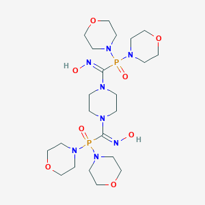 molecular formula C22H42N8O8P2 B377477 4-[[{4-[[Di(4-morpholinyl)phosphoryl](hydroxyimino)methyl]-1-piperazinyl}(hydroxyimino)methyl](4-morpholinyl)phosphoryl]morpholine 