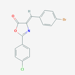 molecular formula C16H9BrClNO2 B377481 4-(4-bromobenzylidene)-2-(4-chlorophenyl)-1,3-oxazol-5(4H)-one 