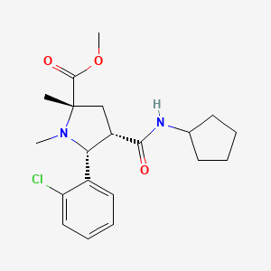 molecular formula C20H27ClN2O3 B3774812 methyl (2S*,4S*,5R*)-5-(2-chlorophenyl)-4-[(cyclopentylamino)carbonyl]-1,2-dimethyl-2-pyrrolidinecarboxylate 