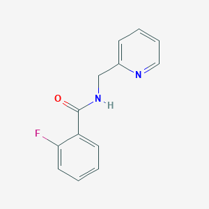 molecular formula C13H11FN2O B377495 2-fluoro-N-(2-pyridinylmethyl)benzamide 