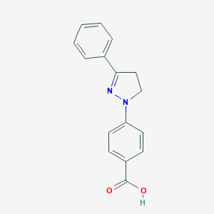 molecular formula C16H14N2O2 B377496 4-(3-Phenyl-4,5-dihydro-1H-pyrazol-1-yl)benzoic acid 