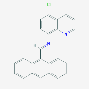 molecular formula C24H15ClN2 B377501 N-(9-anthrylmethylene)-N-(5-chloro-8-quinolinyl)amine 