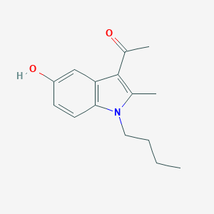 molecular formula C15H19NO2 B377513 1-(1-Butyl-5-hydroxy-2-methylindol-3-yl)ethanone CAS No. 261174-94-1