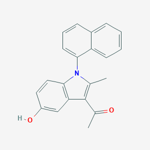 molecular formula C21H17NO2 B377515 1-[5-hydroxy-2-methyl-1-(1-naphthyl)-1H-indol-3-yl]ethanone CAS No. 342388-41-4