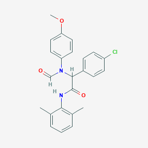 molecular formula C24H23ClN2O3 B377518 2-(4-chlorophenyl)-N-(2,6-dimethylphenyl)-2-(formyl-4-methoxyanilino)acetamide 