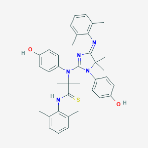 N-(2,6-dimethylphenyl)-2-(N-[4-(2,6-dimethylphenyl)imino-1-(4-hydroxyphenyl)-5,5-dimethylimidazol-2-yl]-4-hydroxyanilino)-2-methylpropanethioamide