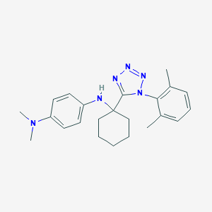 molecular formula C23H30N6 B377521 1-N-[1-[1-(2,6-dimethylphenyl)tetrazol-5-yl]cyclohexyl]-4-N,4-N-dimethylbenzene-1,4-diamine 