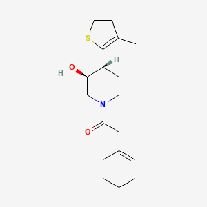 (3S*,4R*)-1-(cyclohex-1-en-1-ylacetyl)-4-(3-methyl-2-thienyl)piperidin-3-ol