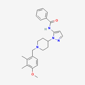 N-{1-[1-(4-methoxy-2,3-dimethylbenzyl)-4-piperidinyl]-1H-pyrazol-5-yl}benzamide