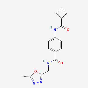 4-[(cyclobutylcarbonyl)amino]-N-[(5-methyl-1,3,4-oxadiazol-2-yl)methyl]benzamide