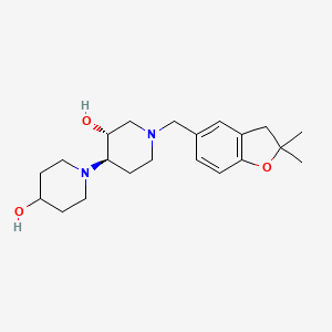 (3R,4R)-1-[(2,2-dimethyl-3H-1-benzofuran-5-yl)methyl]-4-(4-hydroxypiperidin-1-yl)piperidin-3-ol