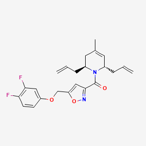 [5-[(3,4-difluorophenoxy)methyl]-1,2-oxazol-3-yl]-[(2S,6S)-4-methyl-2,6-bis(prop-2-enyl)-3,6-dihydro-2H-pyridin-1-yl]methanone