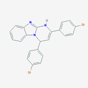 molecular formula C22H15Br2N3 B377529 2,4-Bis(4-bromophenyl)-1,4-dihydropyrimido[1,2-a]benzimidazole 