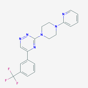 3-(4-Pyridin-2-ylpiperazin-1-yl)-5-[3-(trifluoromethyl)phenyl]-1,2,4-triazine