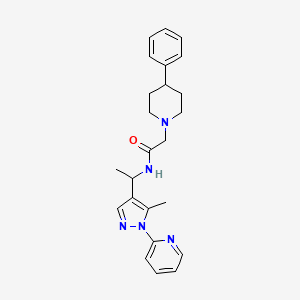 N-{1-[5-methyl-1-(2-pyridinyl)-1H-pyrazol-4-yl]ethyl}-2-(4-phenyl-1-piperidinyl)acetamide