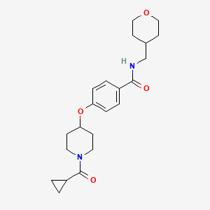 4-{[1-(cyclopropylcarbonyl)-4-piperidinyl]oxy}-N-(tetrahydro-2H-pyran-4-ylmethyl)benzamide