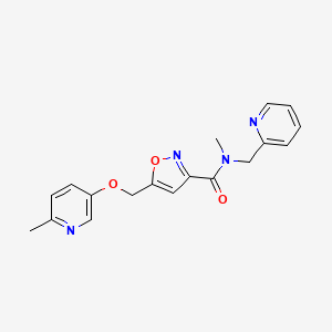 N-methyl-5-{[(6-methyl-3-pyridinyl)oxy]methyl}-N-(2-pyridinylmethyl)-3-isoxazolecarboxamide