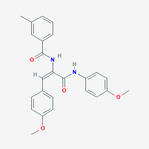 molecular formula C25H24N2O4 B377535 N-[1-[(4-methoxyanilino)carbonyl]-2-(4-methoxyphenyl)vinyl]-3-methylbenzamide 