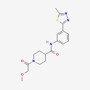 1-(methoxyacetyl)-N-[3-(5-methyl-1,3,4-thiadiazol-2-yl)phenyl]-4-piperidinecarboxamide