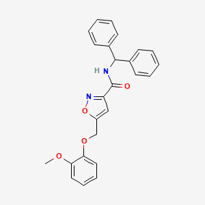 N-benzhydryl-5-[(2-methoxyphenoxy)methyl]-1,2-oxazole-3-carboxamide