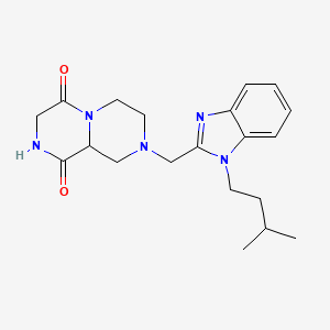 8-{[1-(3-methylbutyl)-1H-benzimidazol-2-yl]methyl}tetrahydro-2H-pyrazino[1,2-a]pyrazine-1,4(3H,6H)-dione