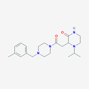 4-isopropyl-3-{2-[4-(3-methylbenzyl)-1-piperazinyl]-2-oxoethyl}-2-piperazinone