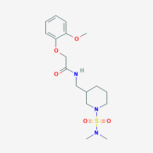 N-[[1-(dimethylsulfamoyl)piperidin-3-yl]methyl]-2-(2-methoxyphenoxy)acetamide