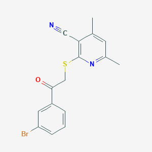 2-{[2-(3-Bromophenyl)-2-oxoethyl]sulfanyl}-4,6-dimethylnicotinonitrile