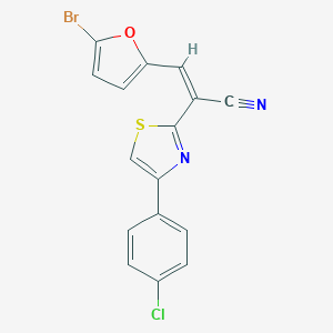 molecular formula C16H8BrClN2OS B377542 3-(5-Bromo-2-furyl)-2-[4-(4-chlorophenyl)-1,3-thiazol-2-yl]acrylonitrile 