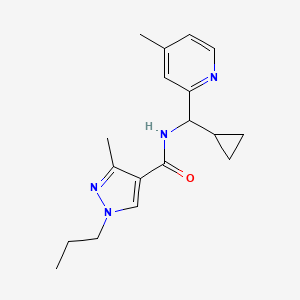 N-[cyclopropyl(4-methylpyridin-2-yl)methyl]-3-methyl-1-propyl-1H-pyrazole-4-carboxamide